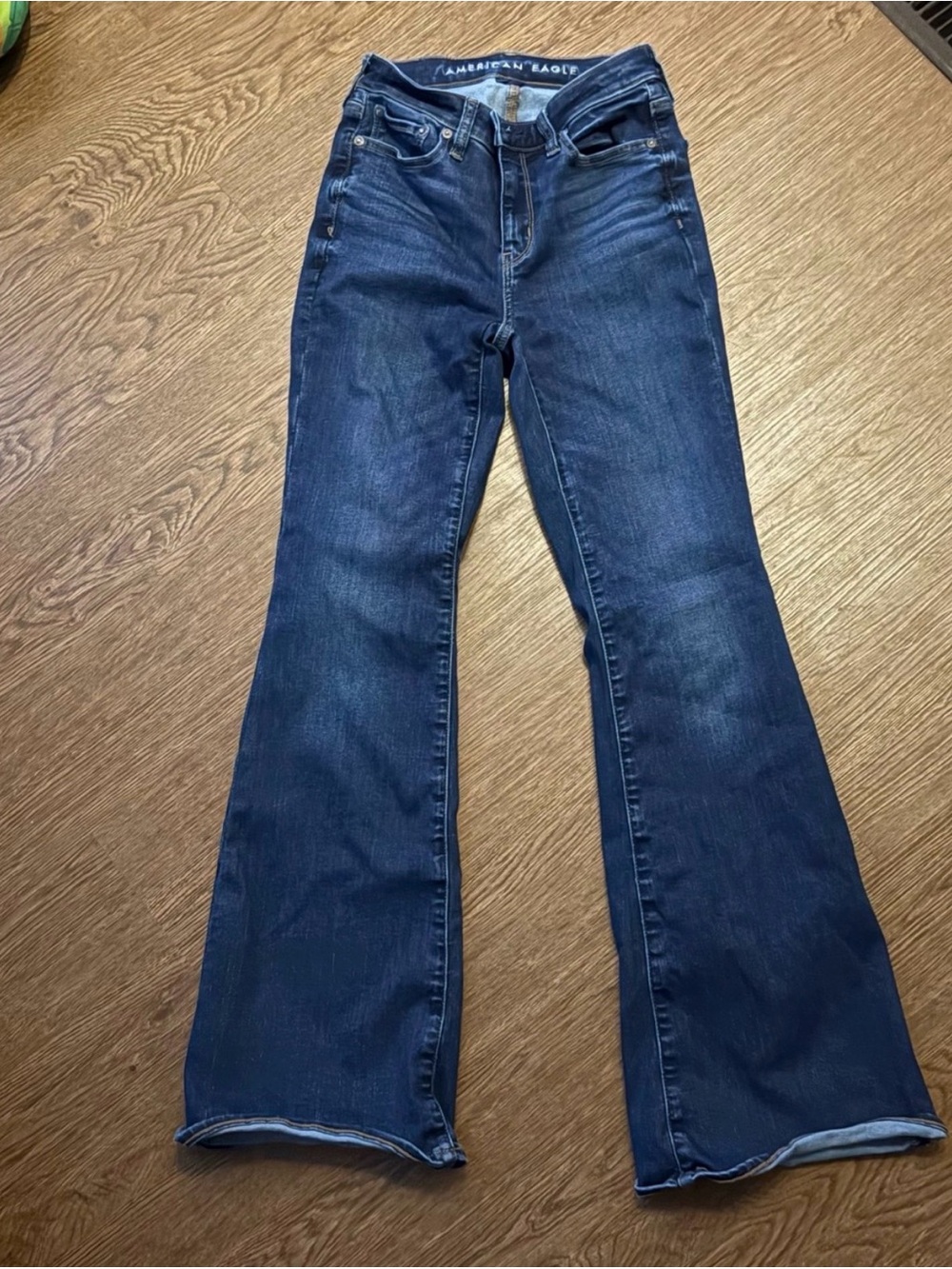 American Eagle Outfitters Women's Deep Indigo Flare Jeans